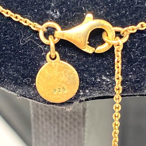 Stella & Dot Gold Heart Charm Necklace 925 Gold Plated Delicate Feminine - Picture 9 of 12